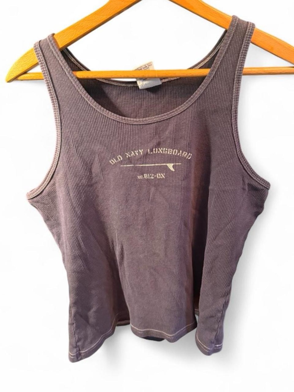 Vintage Ribbed Tank Top - Blue - Old Navy Longboard Print